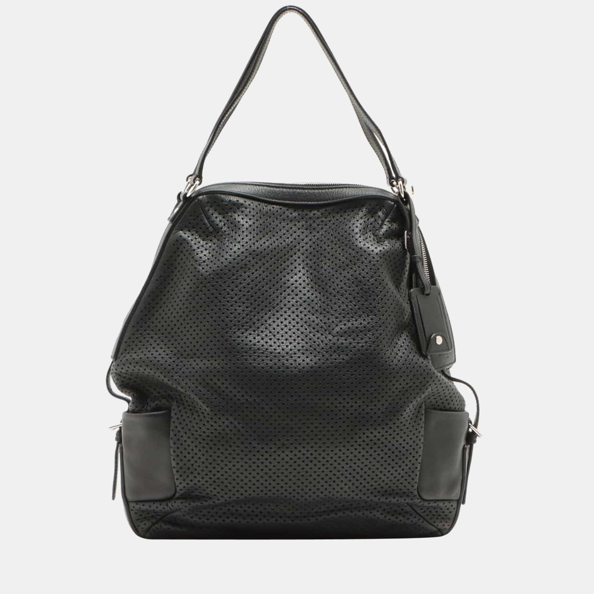 

Yves Saint-Laurent Punching leather Hand bag Black