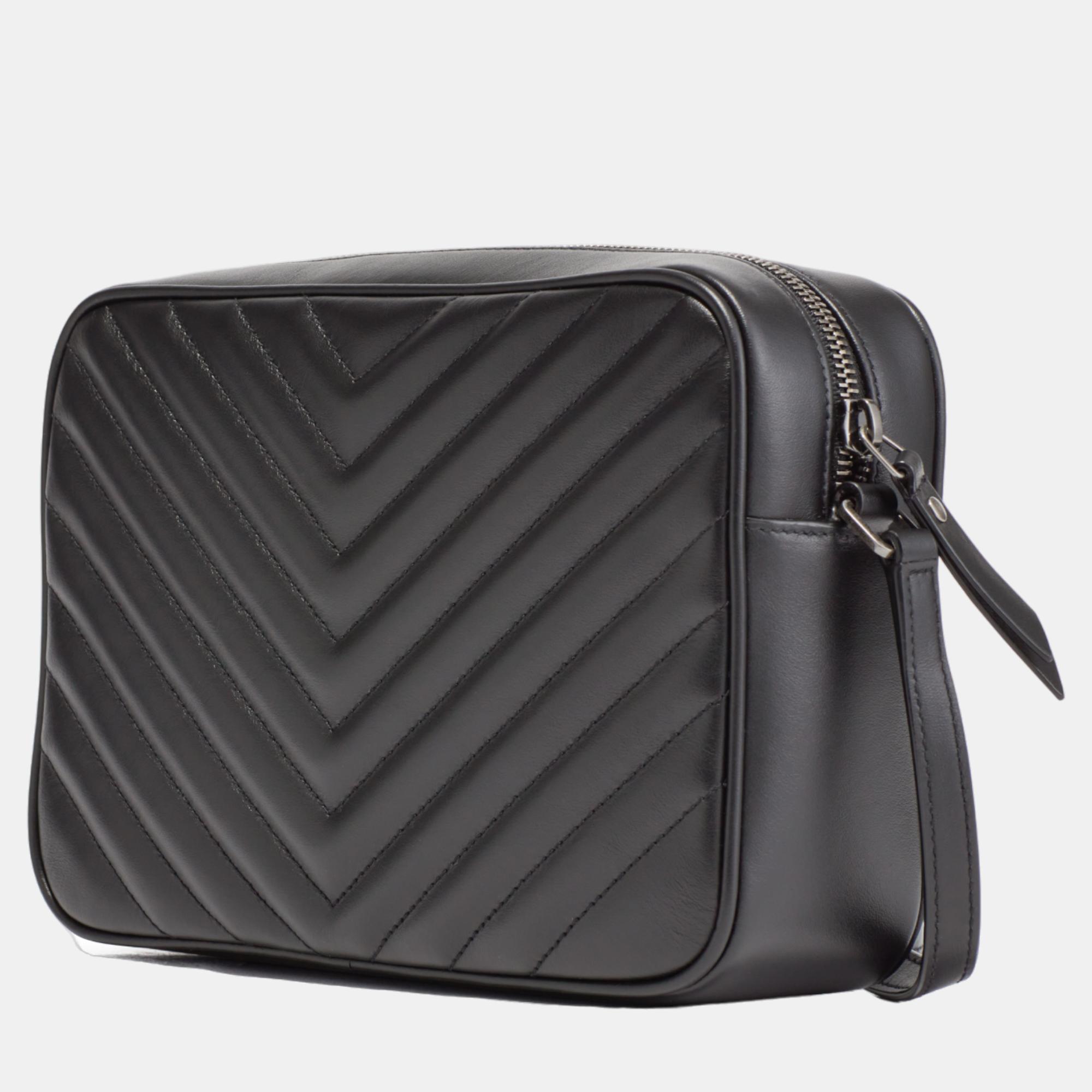 

LOU CAMERA BAG IN QUILTED LEATHER, Black