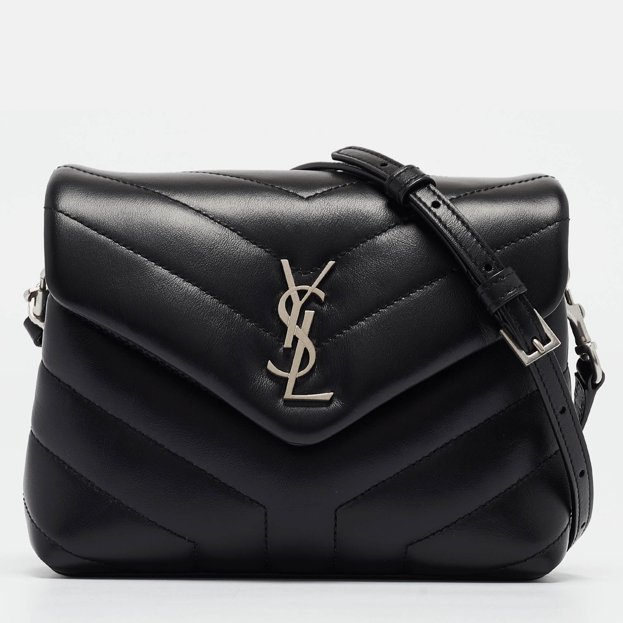 

Saint Laurent Black Quilted Leather Toy Loulou Crossbody Bag