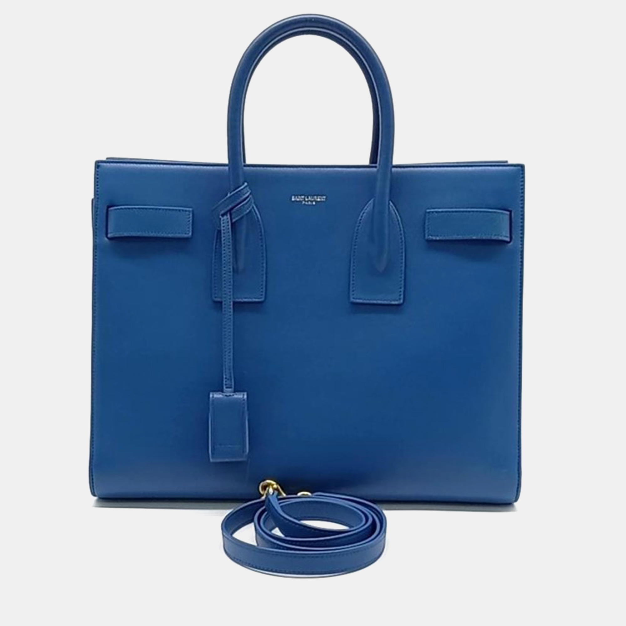 Pre-owned Saint Laurent Sac De Jour Small Bag In Blue