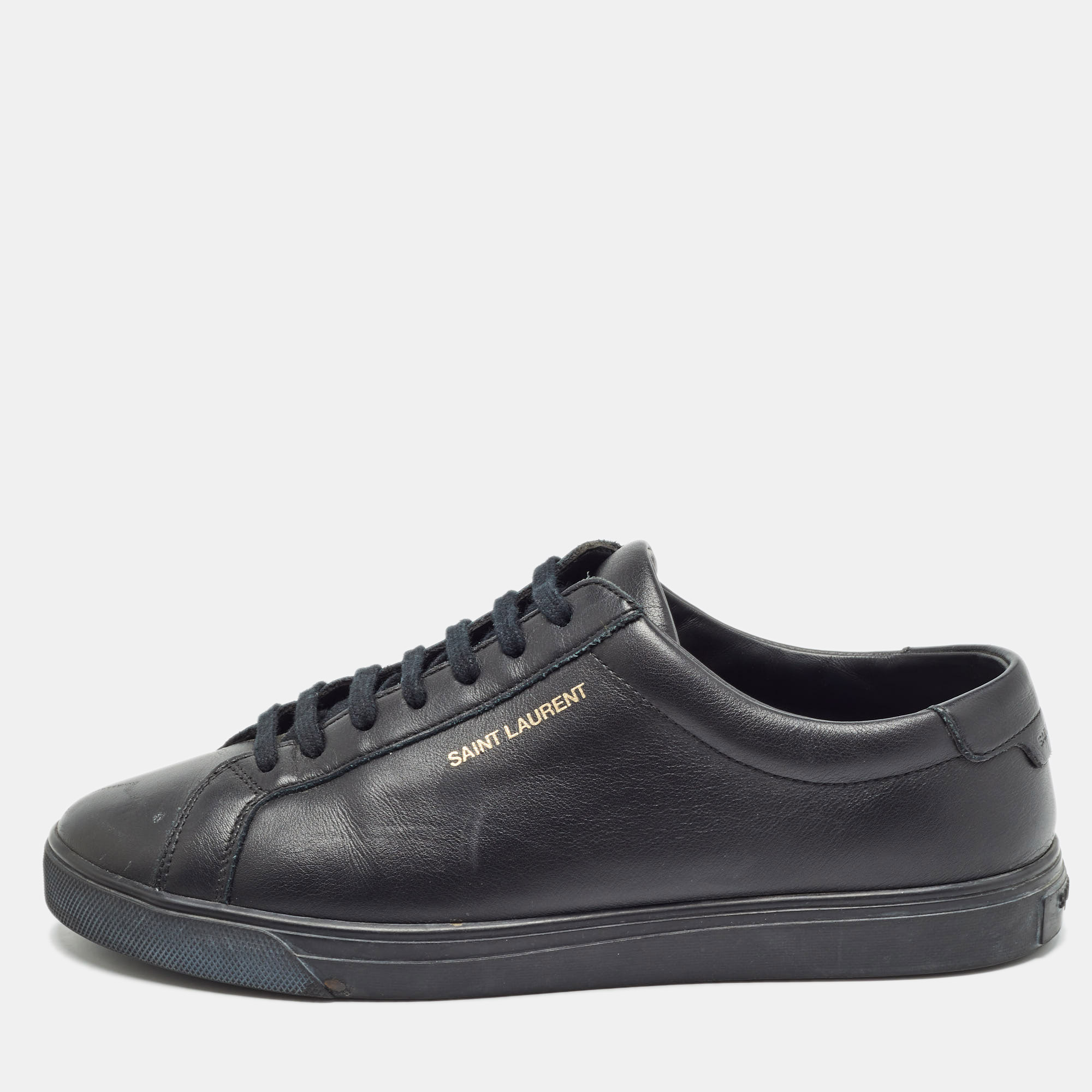 

Saint Laurent Black Leather Andy Sneakers Size