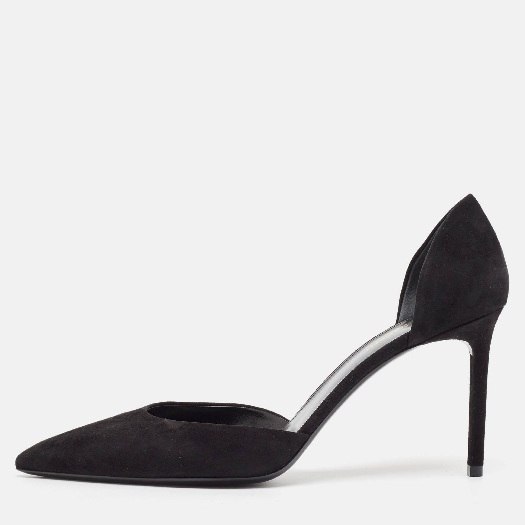 

Saint Laurent Black Suede Pointed Toe D'orsay Pumps Size