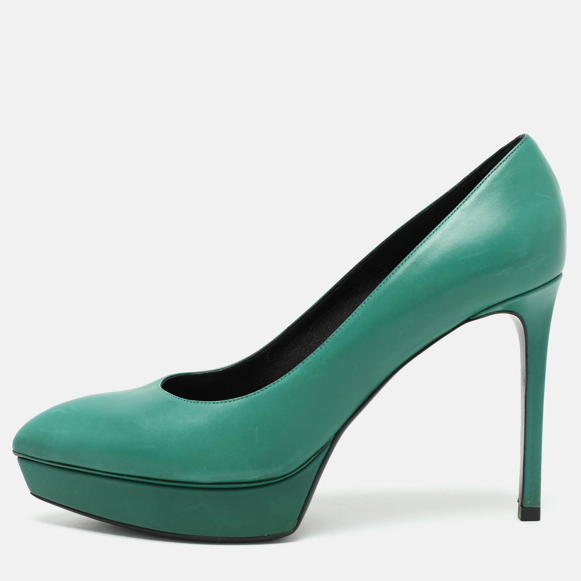 

Saint Laurent Green Leather Anja Pumps Size