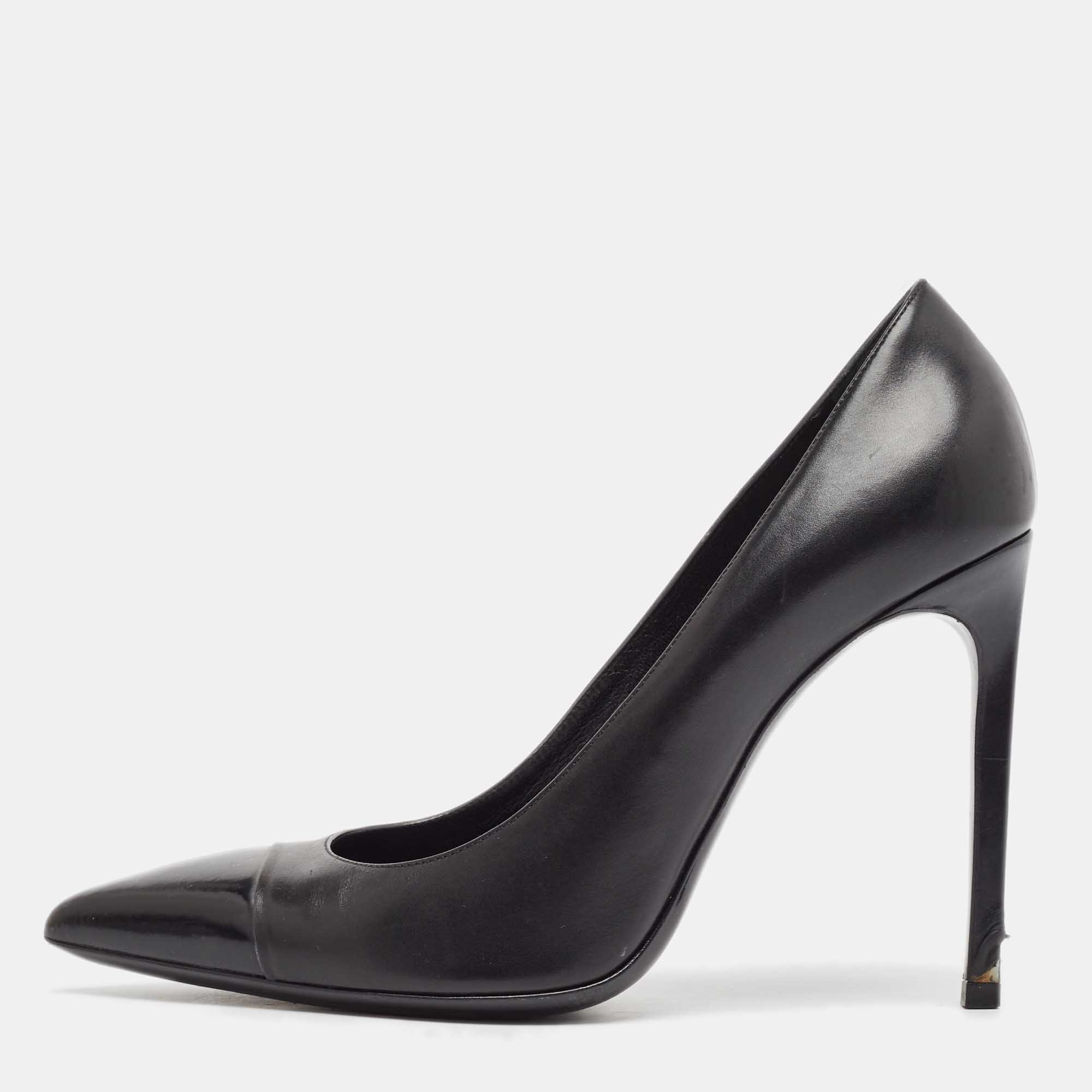 

Saint Laurent Black Leather Pointed Toe Pumps Size