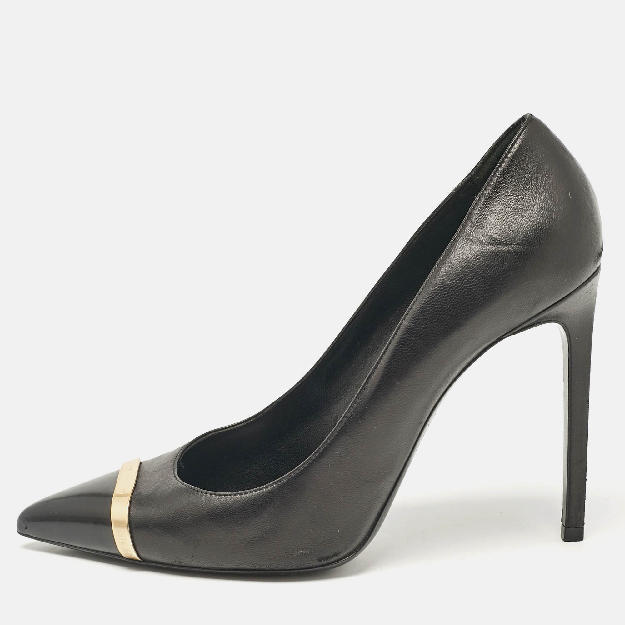 

Saint Laurent Black Leather Escarpin Pumps Size