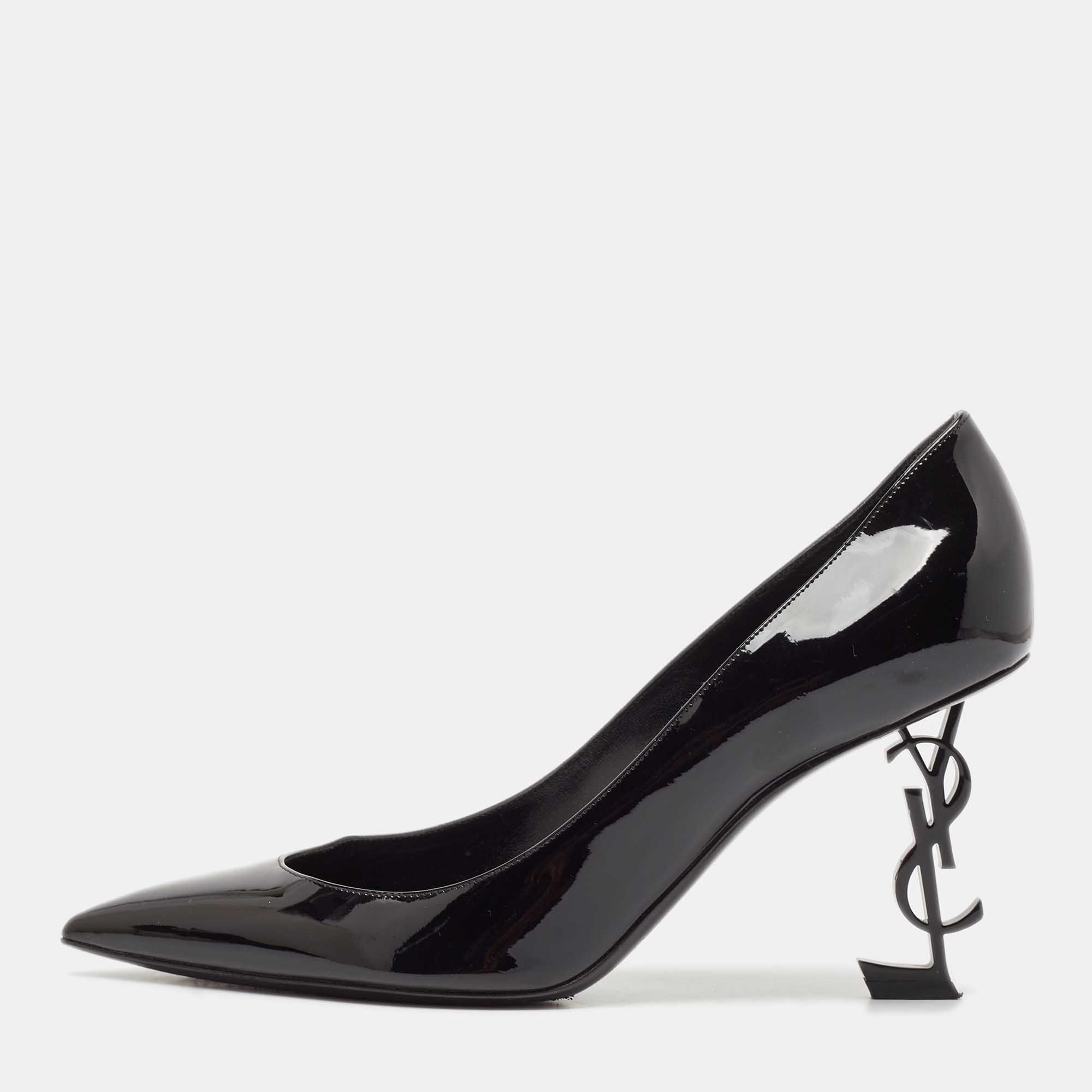 

Saint Laurent Black Patent Leather Opyum Pumps Size