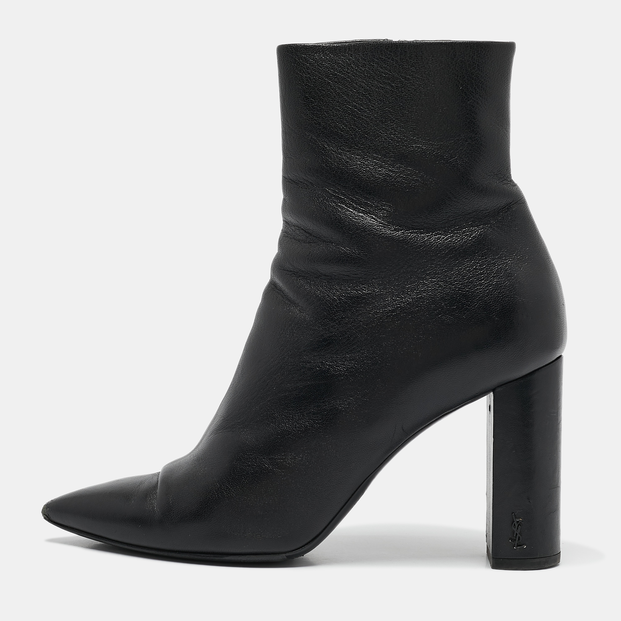 

Saint Laurent Black Leather Lou Ankle Boots Size