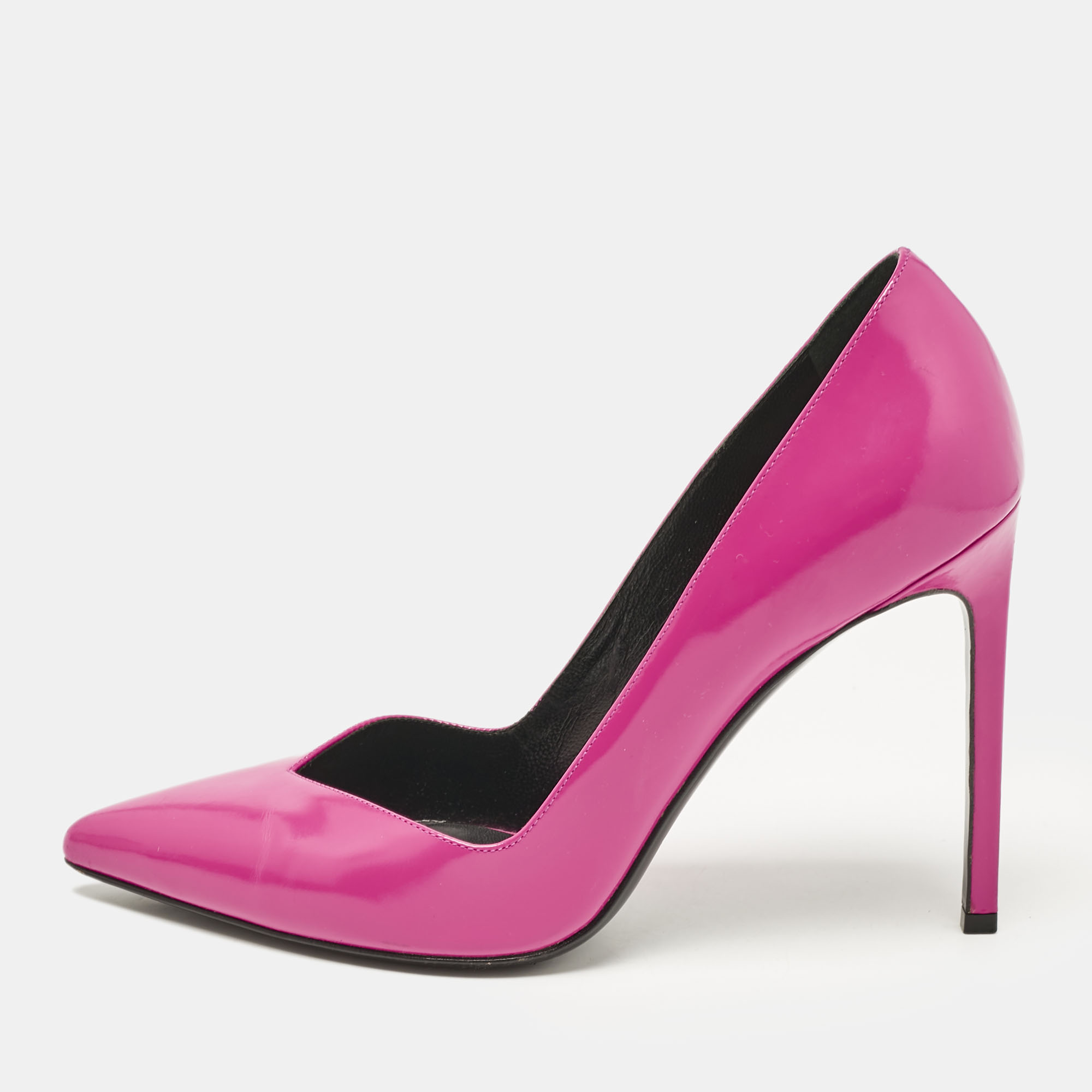 

Saint Laurent Pink Patent Leather Pointed Toe Pumps Size