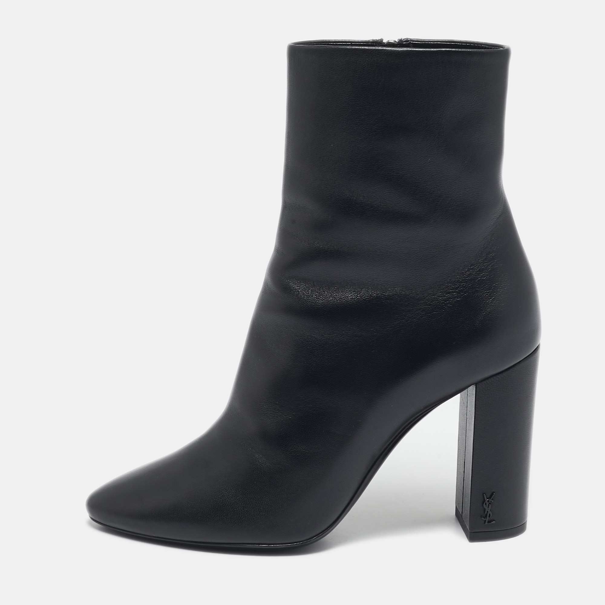 

Saint Laurent Black Leather Lou Ankle Boots Size