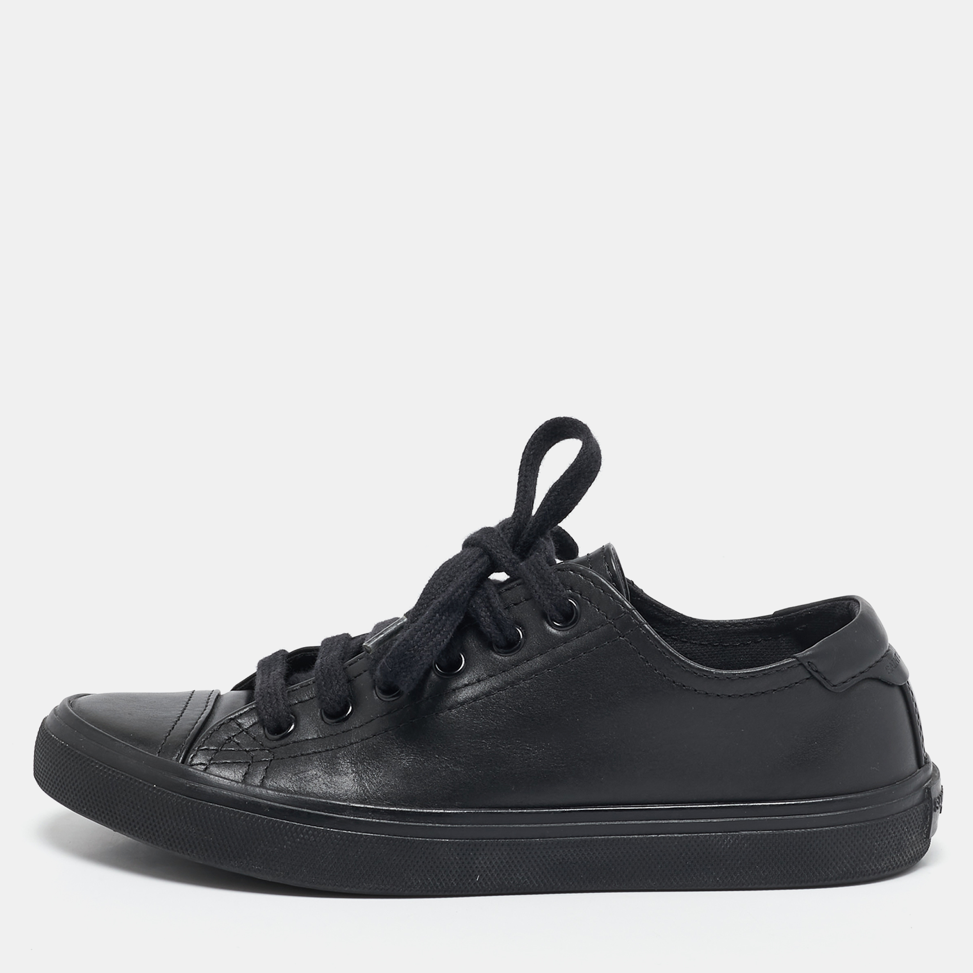 

Saint Laurent Black Leather Bedford Sneakers Size