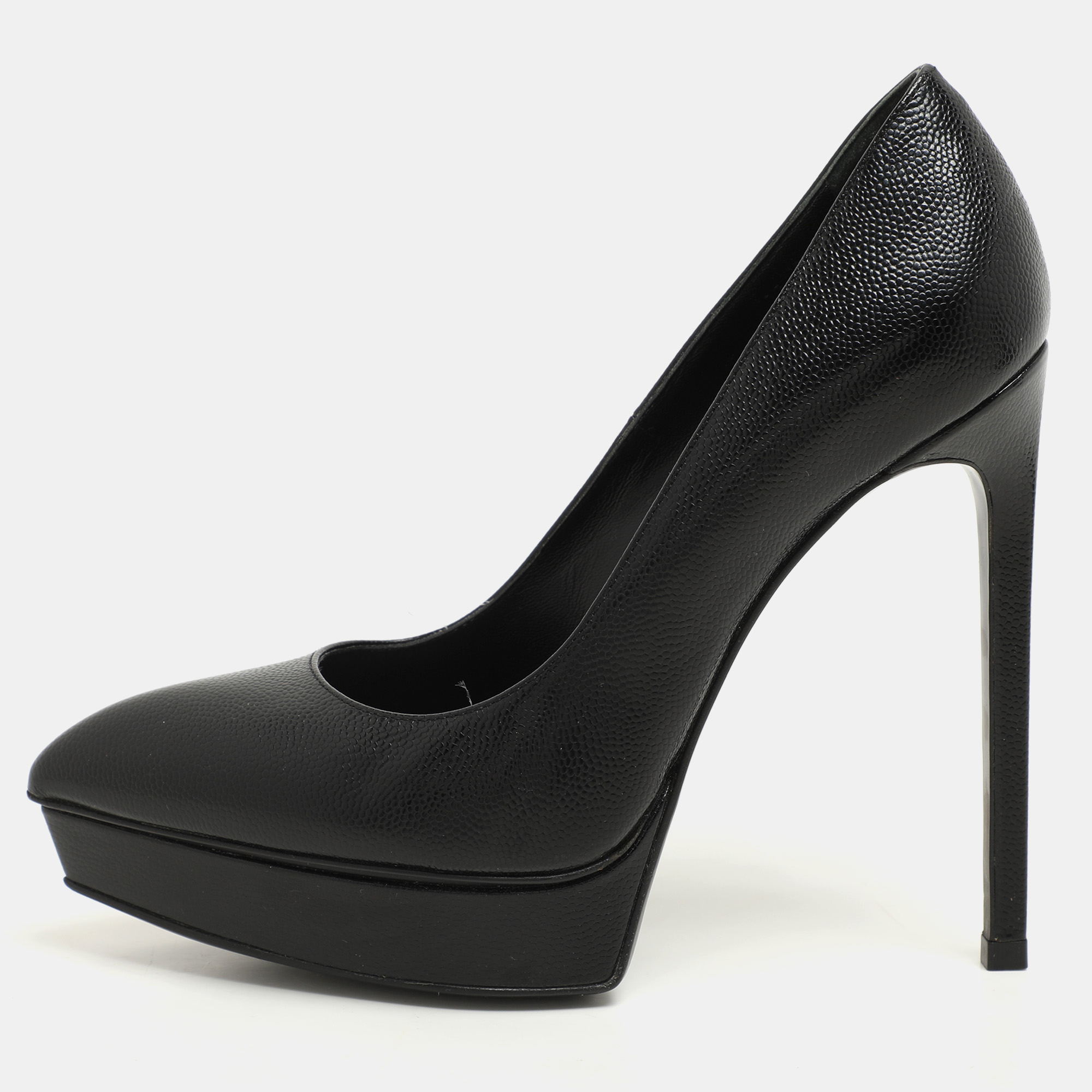 

Saint Laurent Black Leather Janis Pumps Size