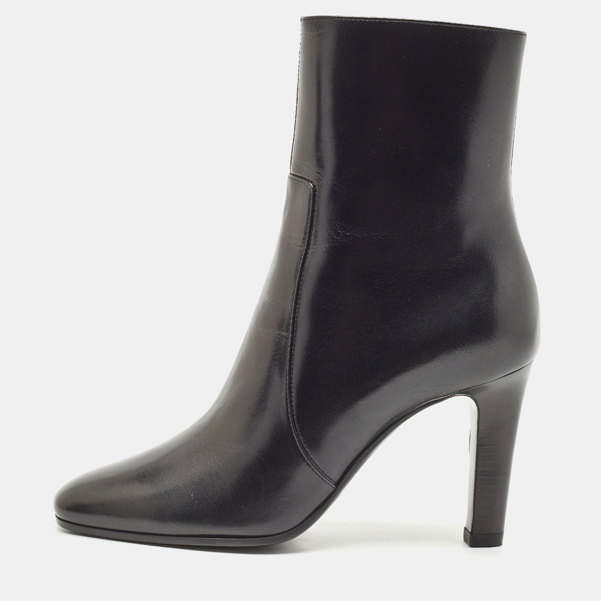 

Saint Laurent Black Leather Jane Ankle Boots Size