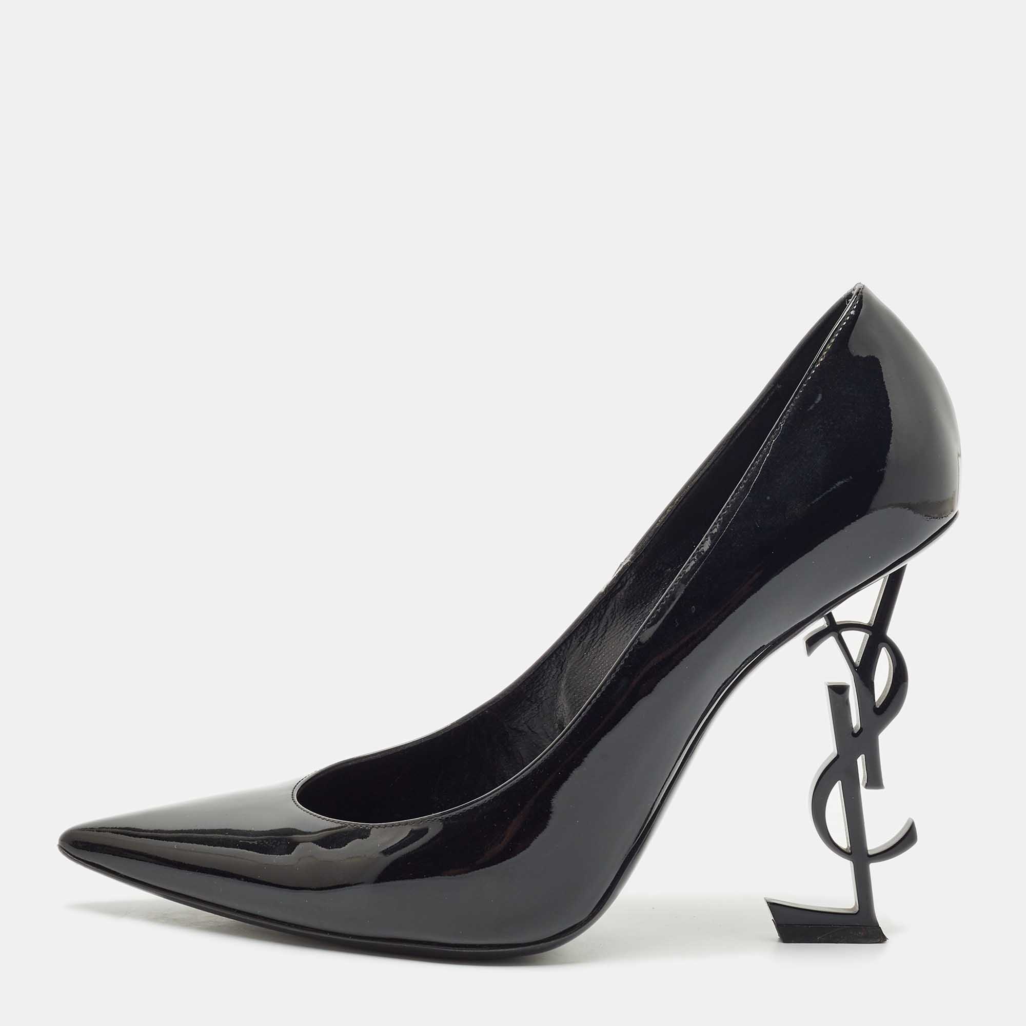 

Saint Laurent Black Patent Leather Opyum Pumps Size