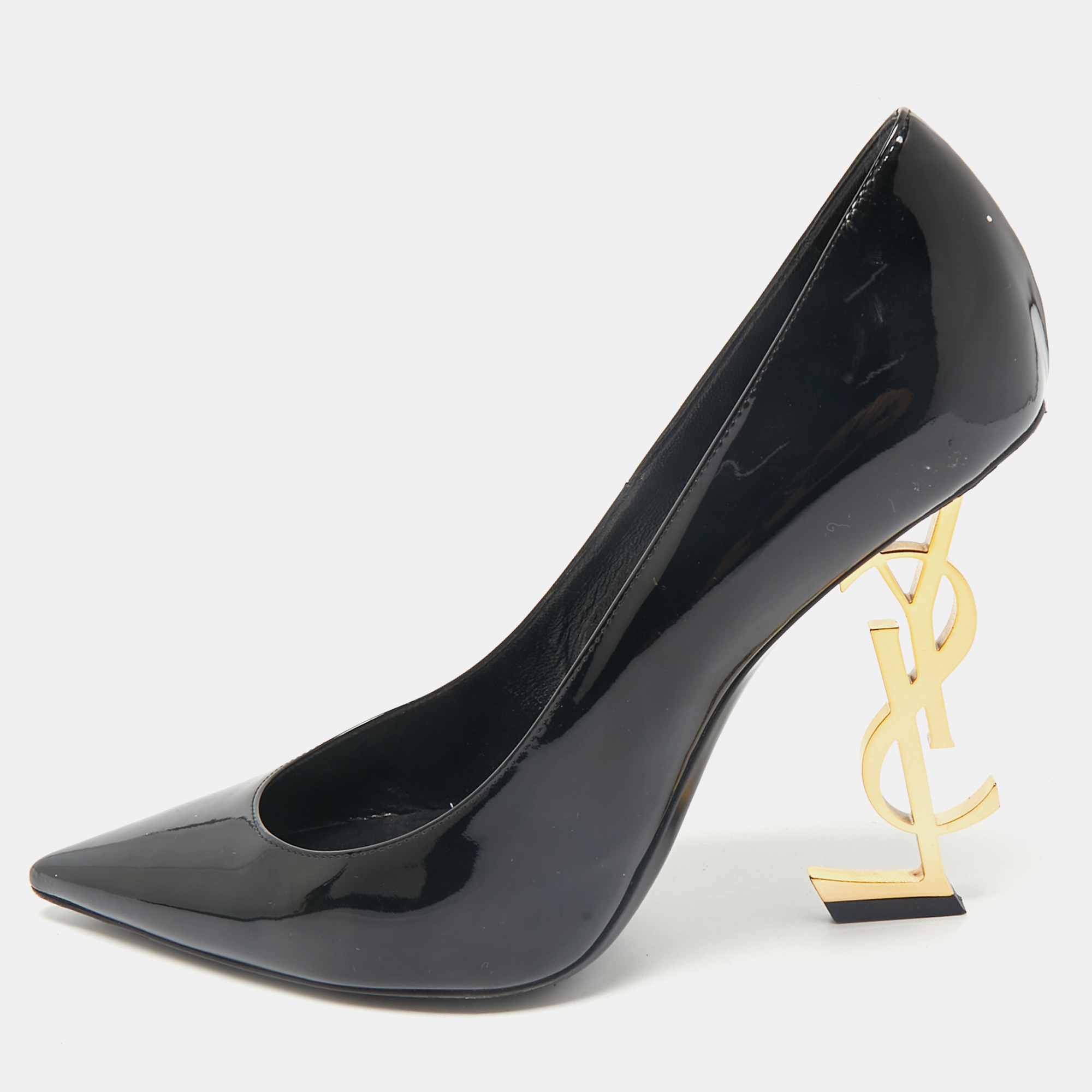 

Saint Laurent Paris Black Patent Leather Opyum Pumps Size