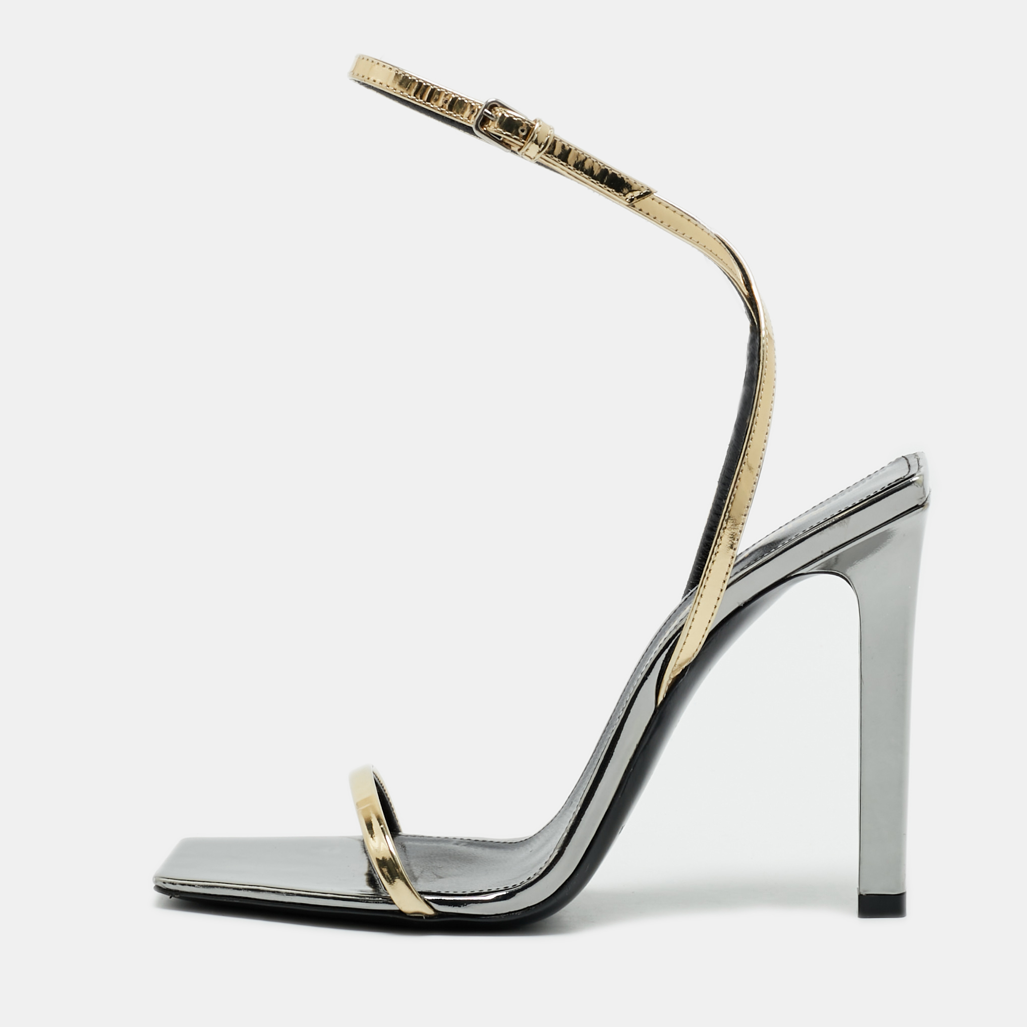 

Saint Laurent Gold Leather Pam Sandals Size