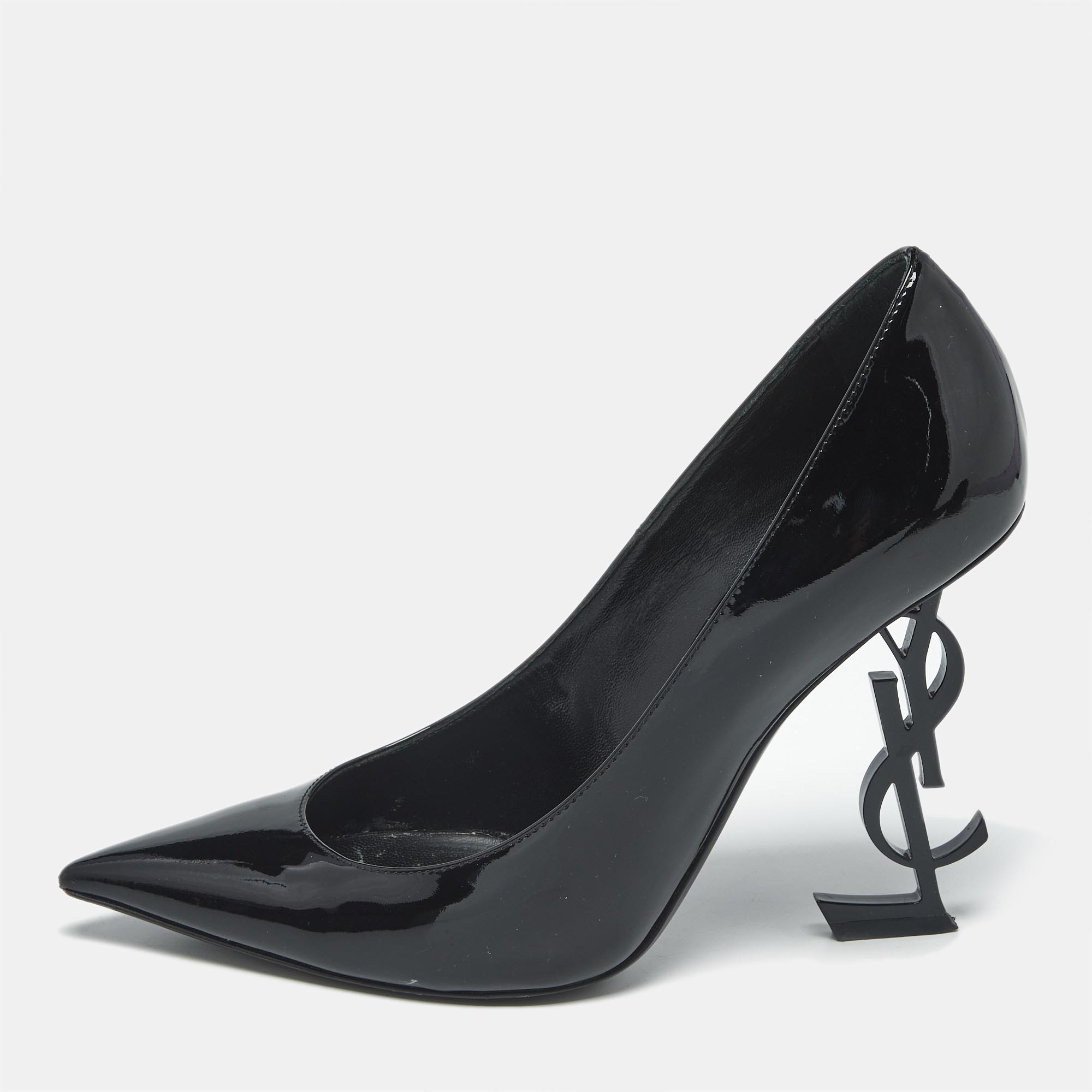 

Saint Laurent Black Patent Leather Opyum Pumps Size