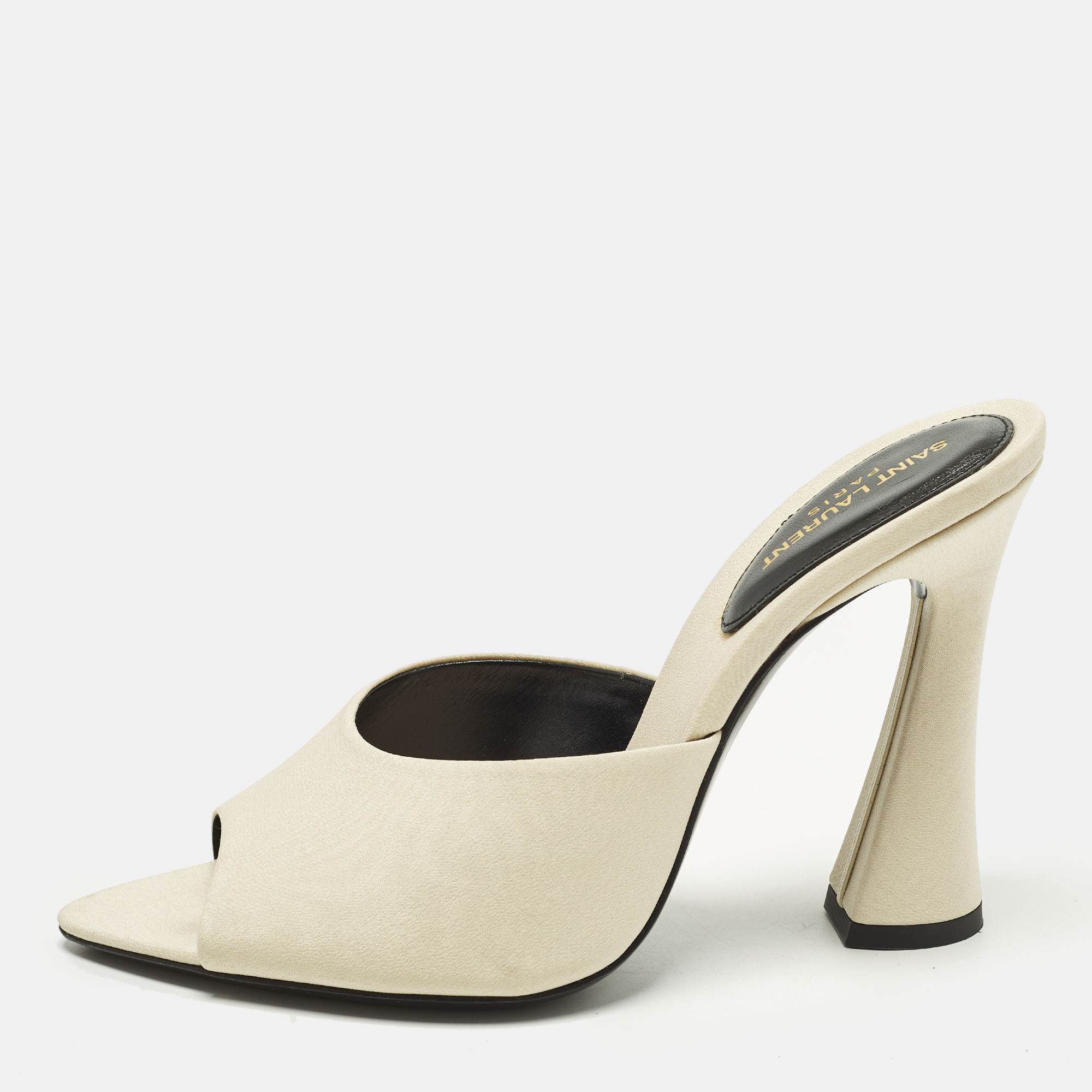 

Saint Laurent Suite 105 Size  White Fabric Mules