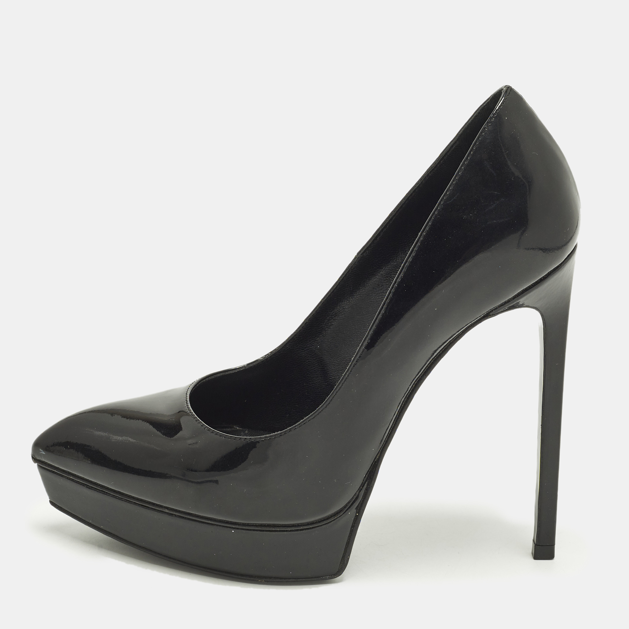 

Saint Laurent Janis Size  Black Patent Leather Platform Pumps