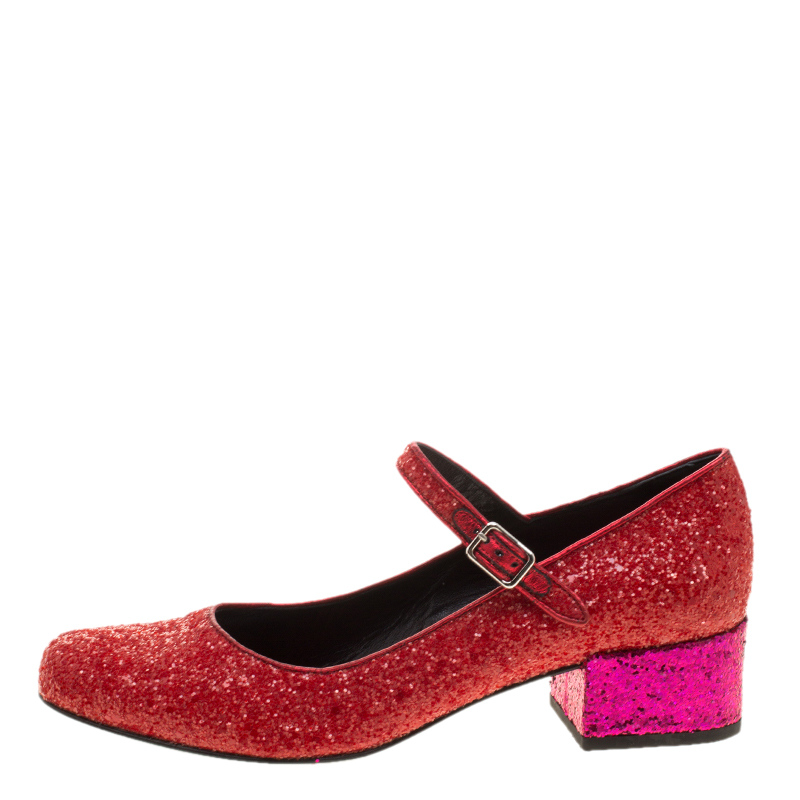 ysl glitter heels