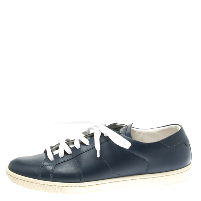 

Saint Laurent Paris Blue Leather Low Top Sneakers Size