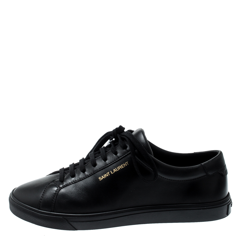 

Saint Laurent Paris Black Leather Andy Low Top Sneakers Size