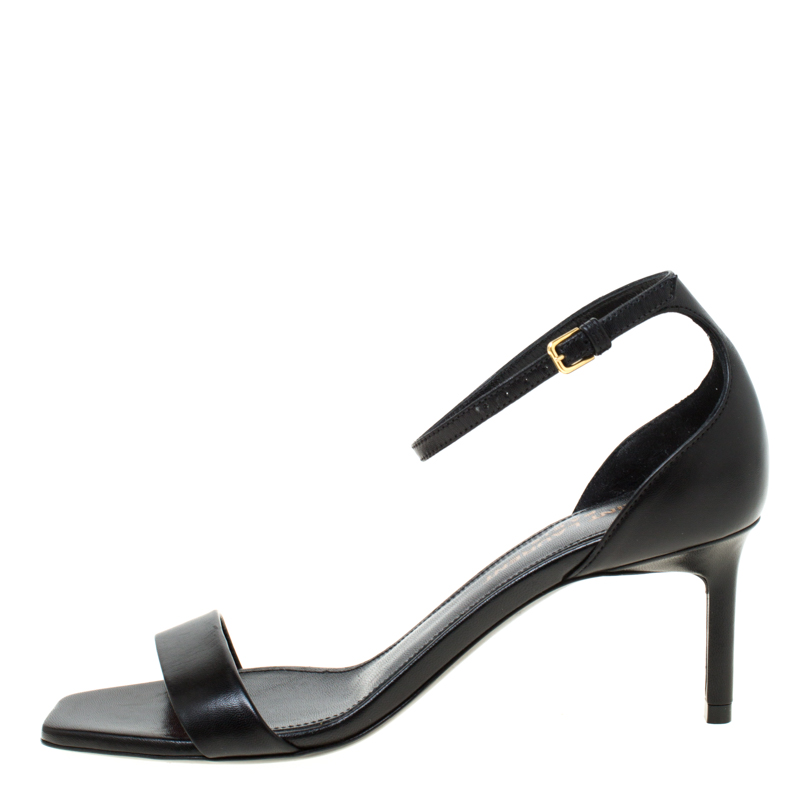 

Saint Laurent Paris Black Open Toe Ankle Strap Sandals Size