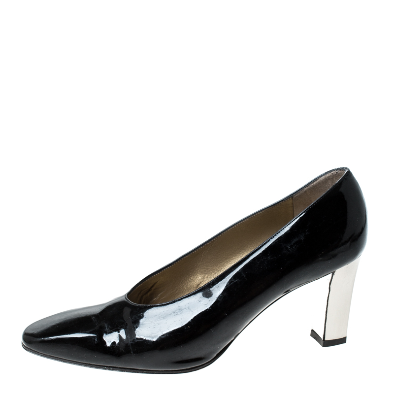 

Saint Laurent Paris Black Patent Leather Pointed Toe Pumps Size