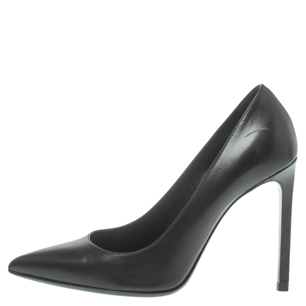 

Saint Laurent Paris Black Leather Anja Pumps Size
