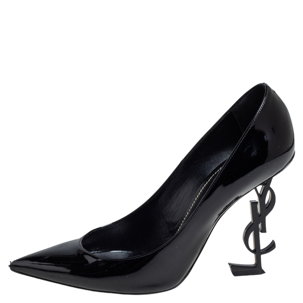 

Saint Laurent Black Patent Leather Pointed Toe Opyum Pumps Size