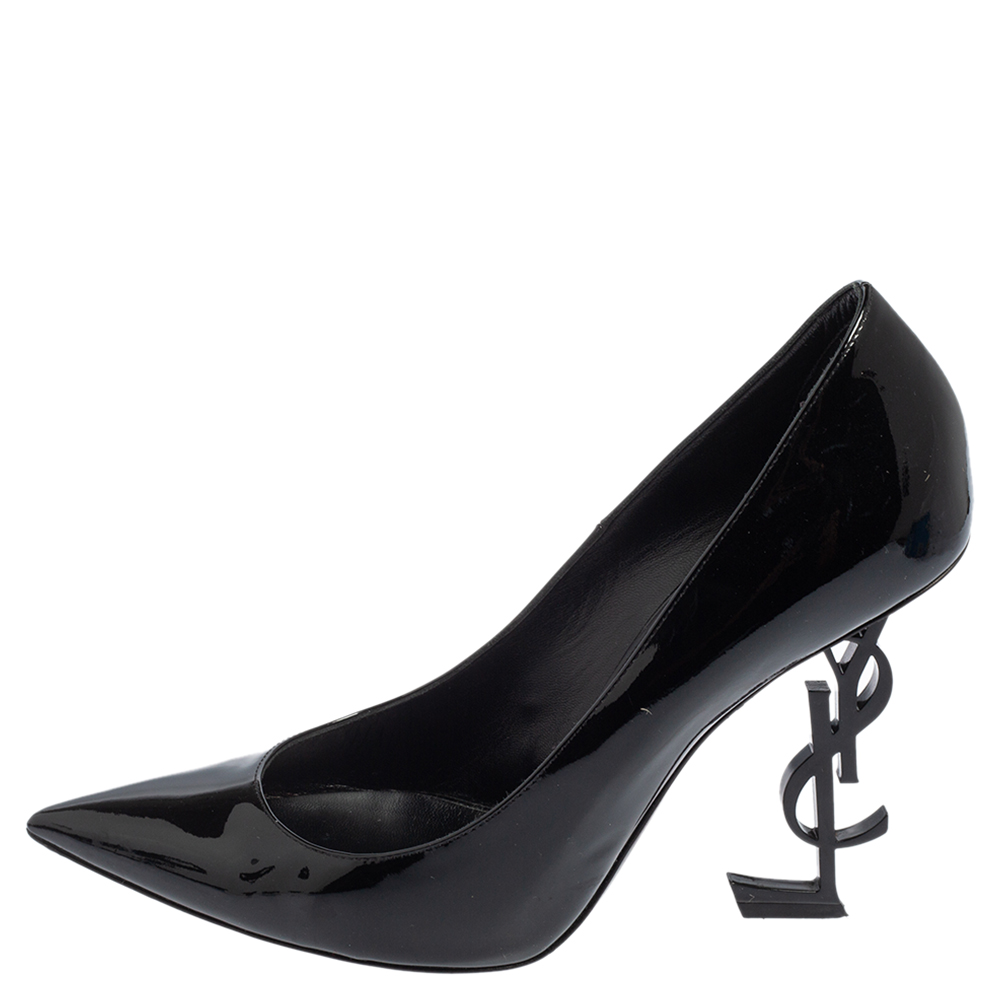 

Saint Laurent Black Patent Leather Opyum Pumps Size