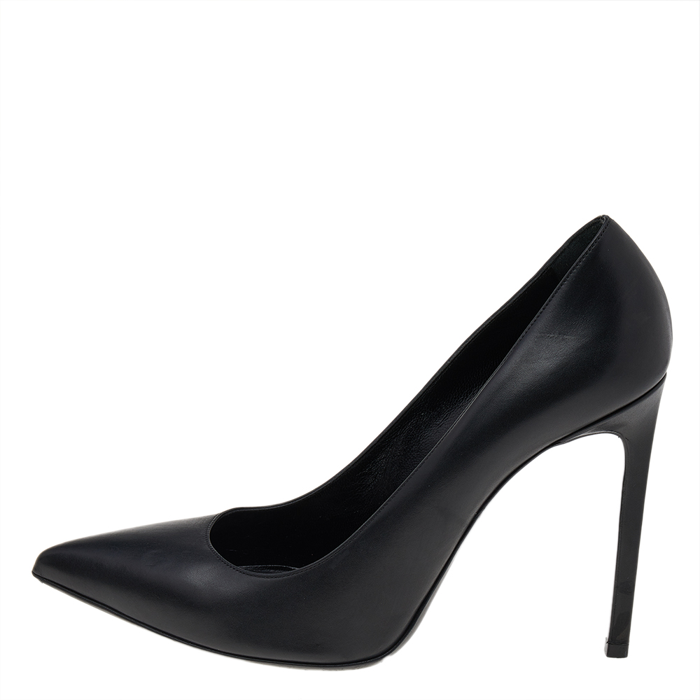 

Saint Laurent Black Leather Anja Pointed Toe Pumps Size