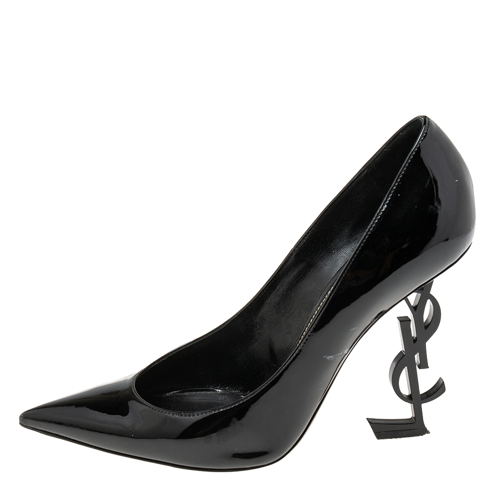 

Saint Laurent Black Patent Leather Opyum Pumps Size