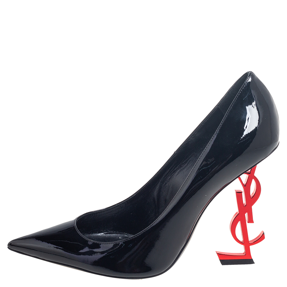 

Saint Laurent Black Patent Leather Opyum Pumps Size