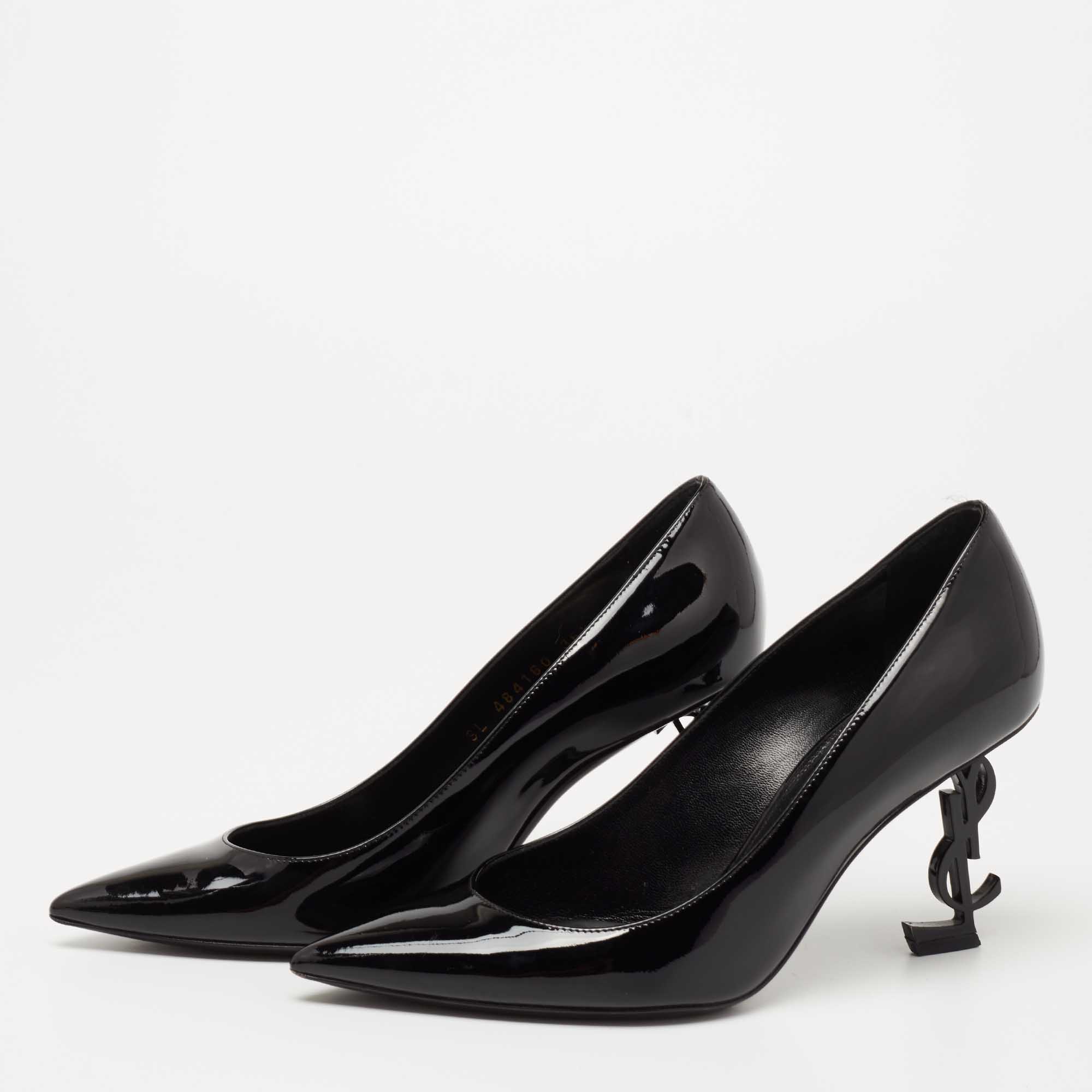 

Saint Laurent Black Patent Leather Opyum Pointed Toe Pumps Size