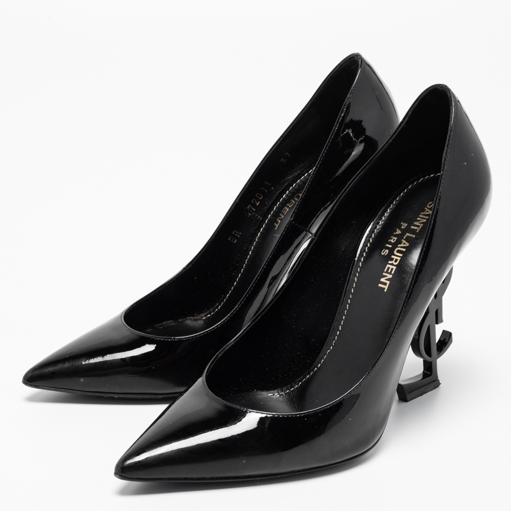 

Saint Laurent Black Patent Leather Opyum Pumps Size