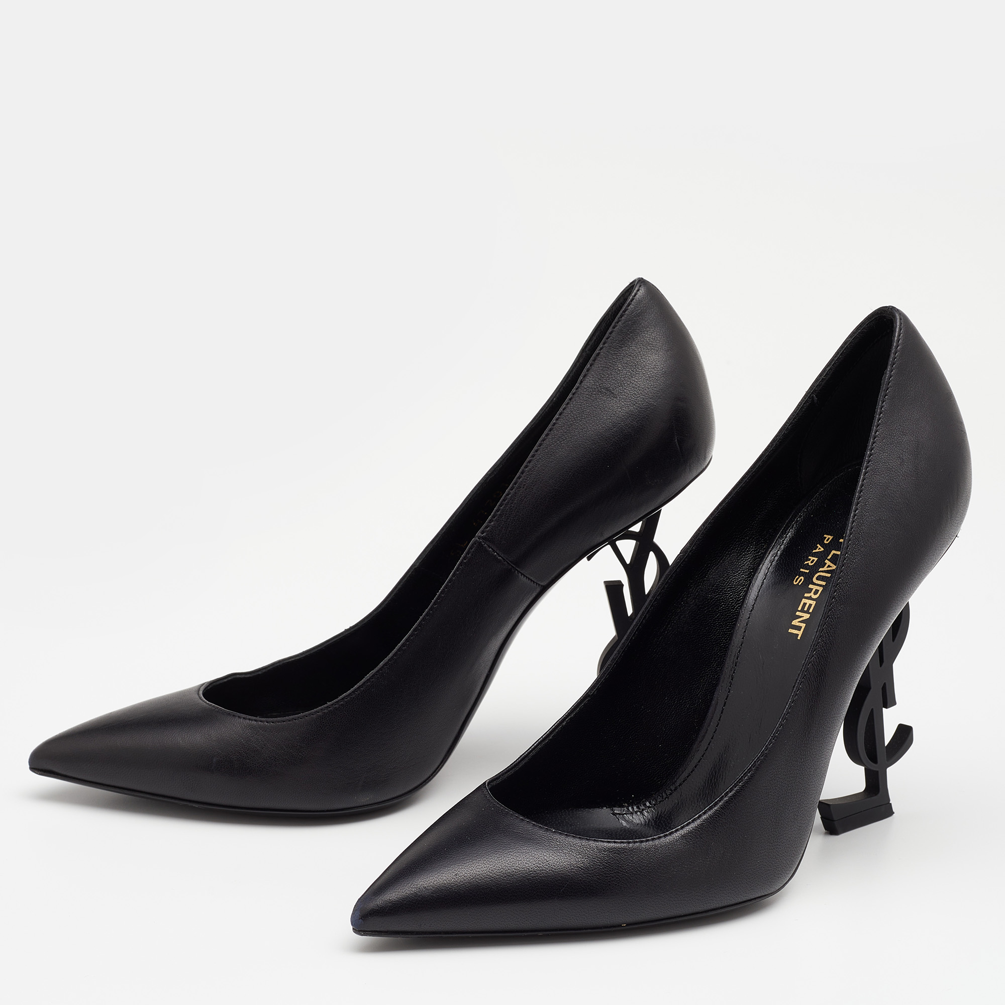 

Saint Laurent Black Leather Opyum Pumps Size