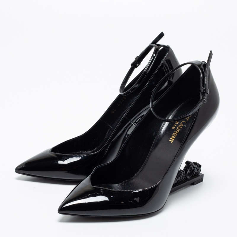 

Saint Laurent Black Patent Leather Opyum Appelle Moi Heel Pumps Size