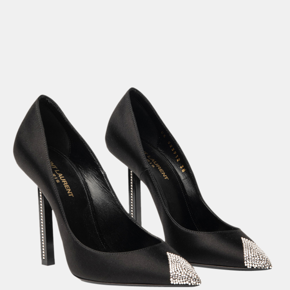 

Saint Laurent Stiletto Heel Pump With Jewels Size EU, Black