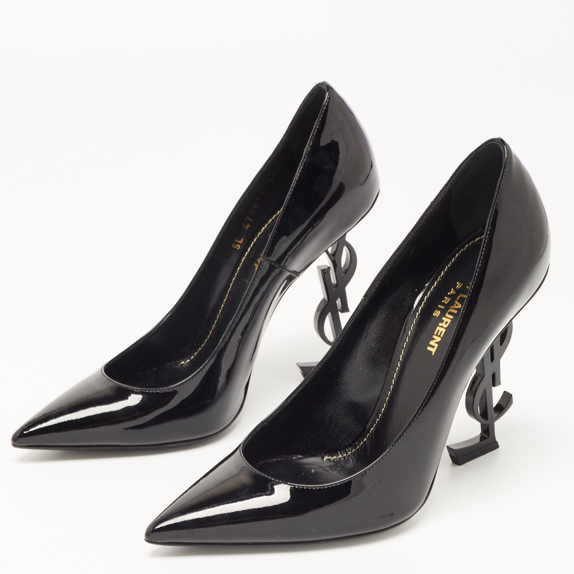 

Saint Laurent Black Patent Opyum Pumps Size