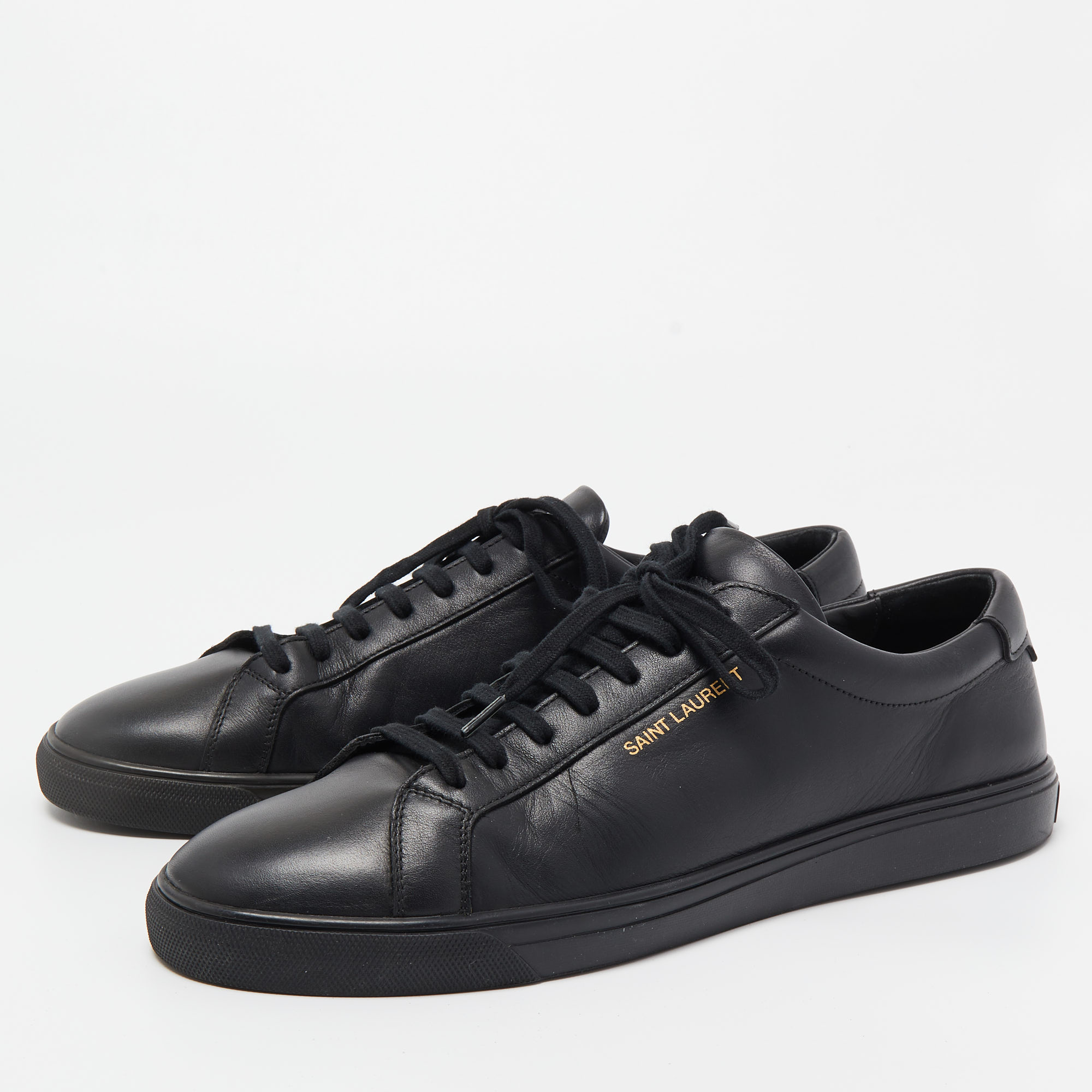 

Saint Laurent Paris Black Leather Andy Low Top Sneakers Size