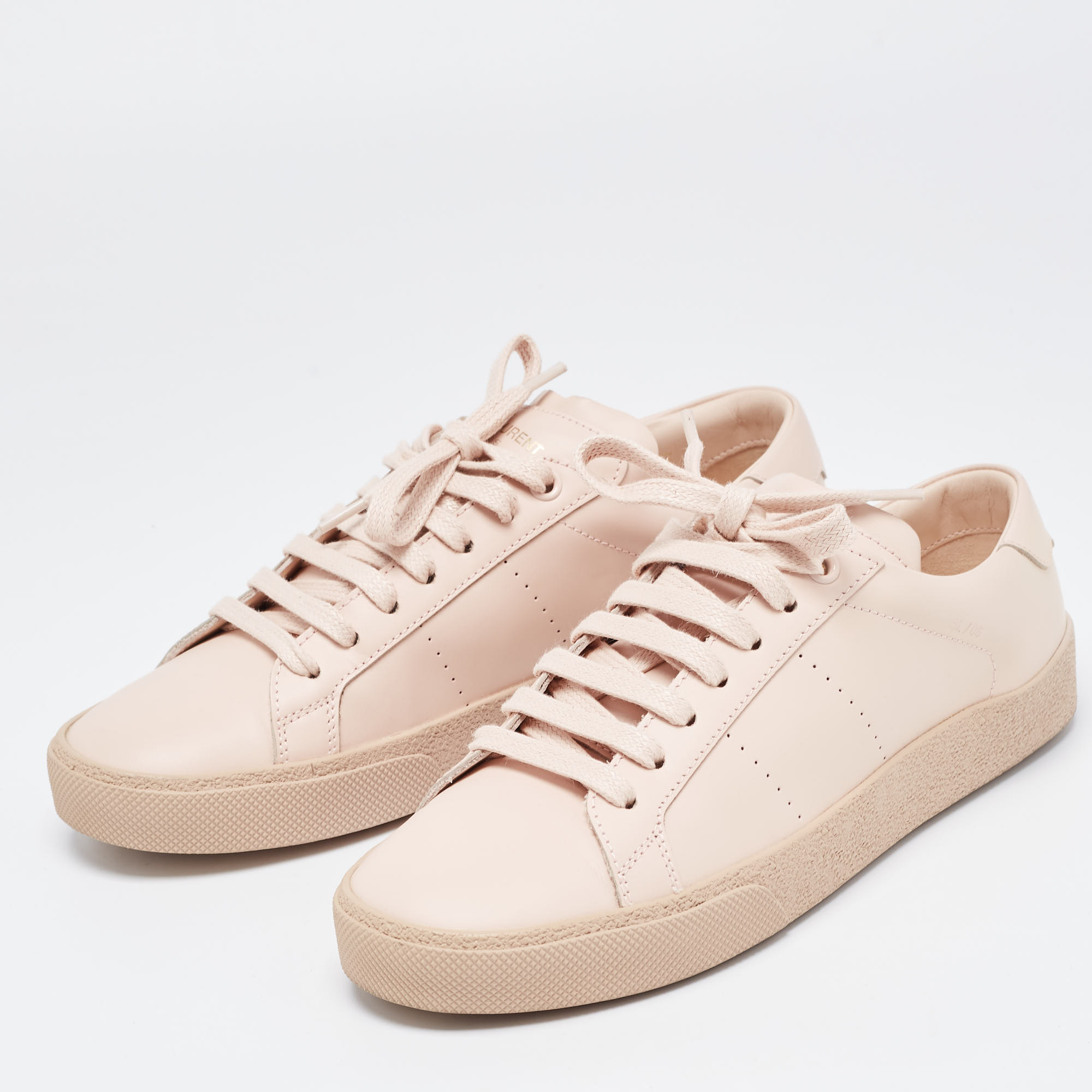 

Saint Laurent Pink Leather Andy Low Top Sneakers Size