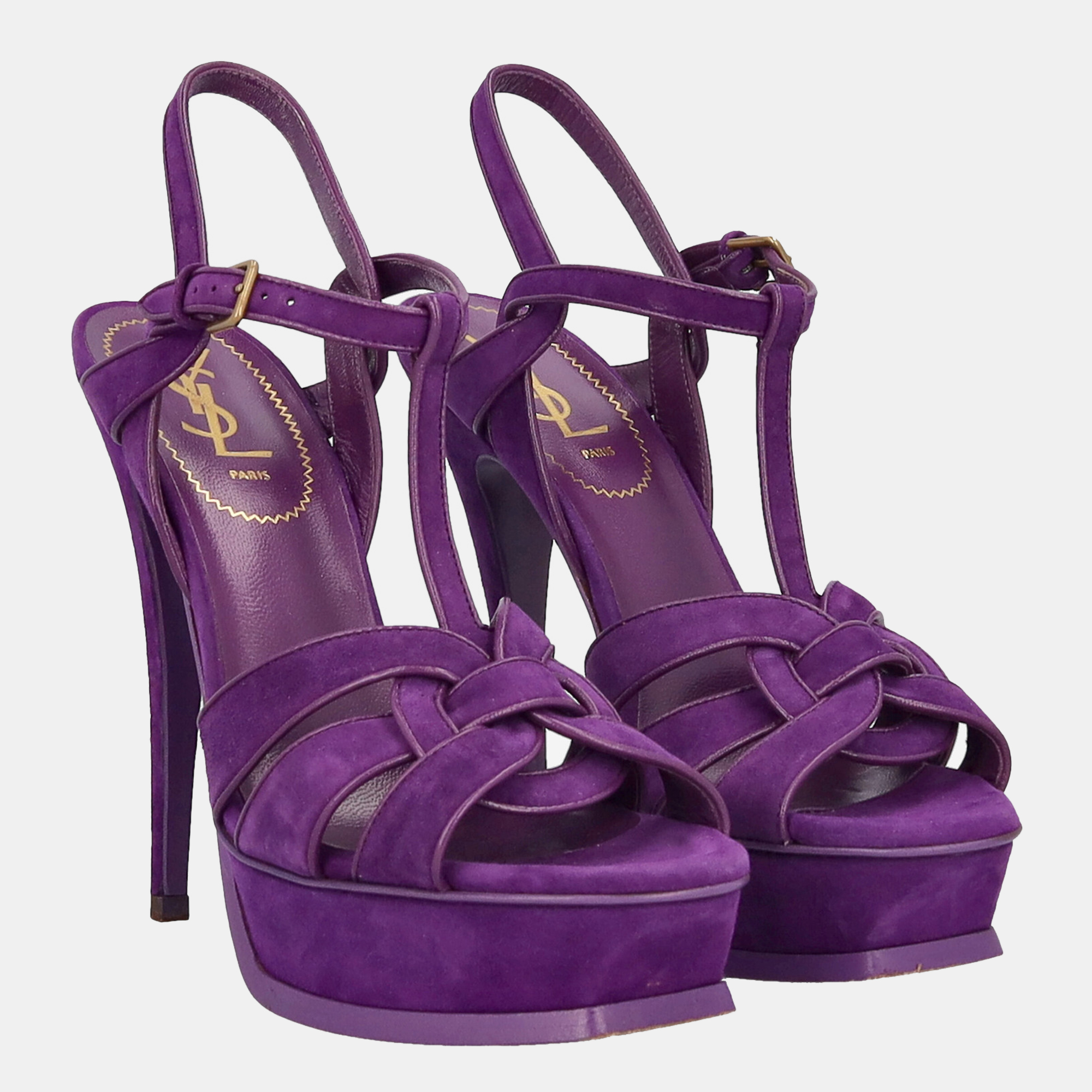 

Saint Laurent Women's Leather Sandals - Purple - EU