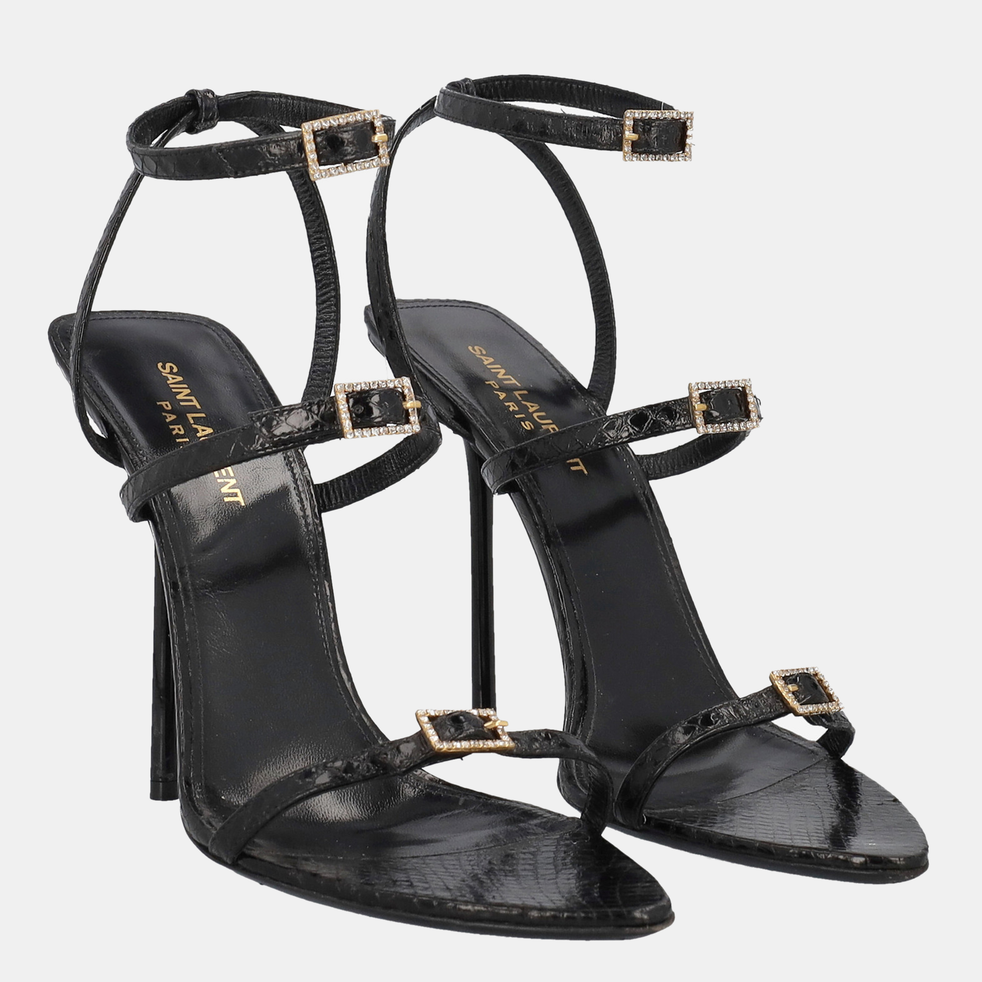

Saint Laurent Women's Leather Sandals - Black - EU