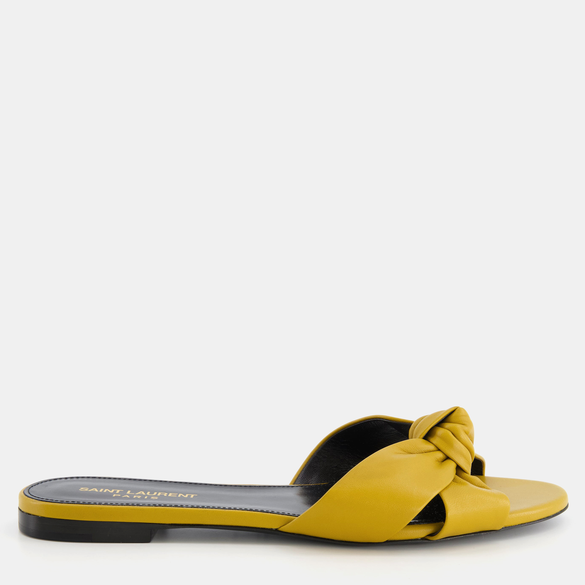 

Saint Laurent Mustard Bianca Mules Size EU, Yellow