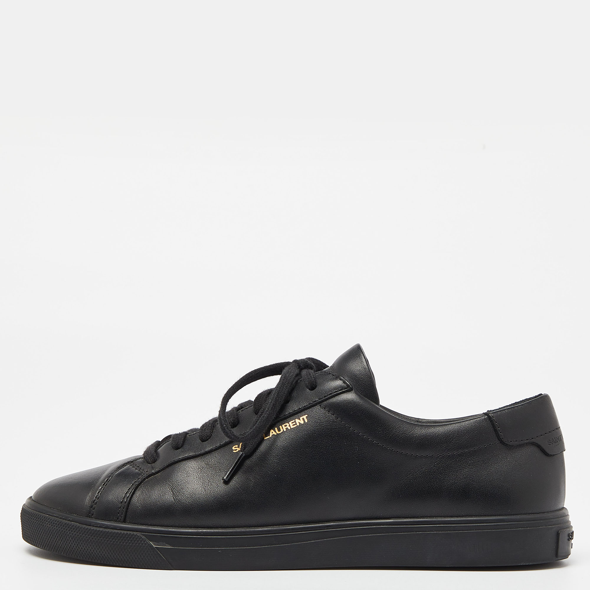 

Saint Laurent Black Leather Andy Low Top Sneakers Size