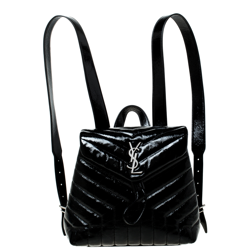 ysl book bag in patent leather