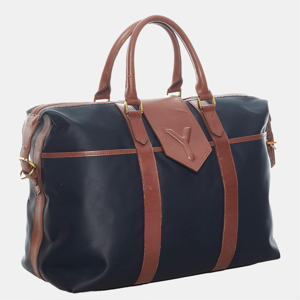 

Saint Laurent Paris Black/Brown Leather Travel Bag