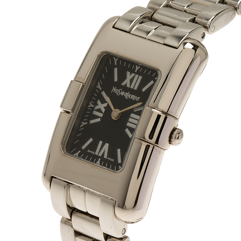 

Saint Laurent Paris Black Stainless Steel Classic Women's Wristwatch