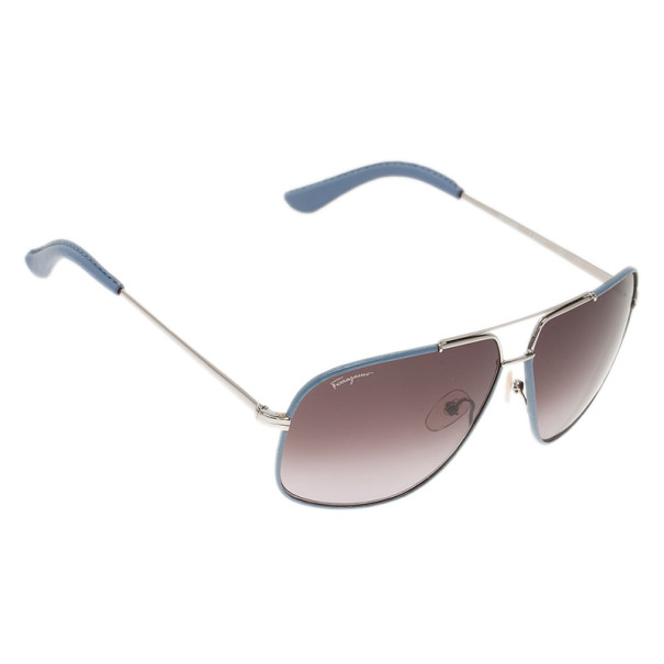 مملوكة مسبقًا Salvatore Ferragamo Blue SF119SL Aviators