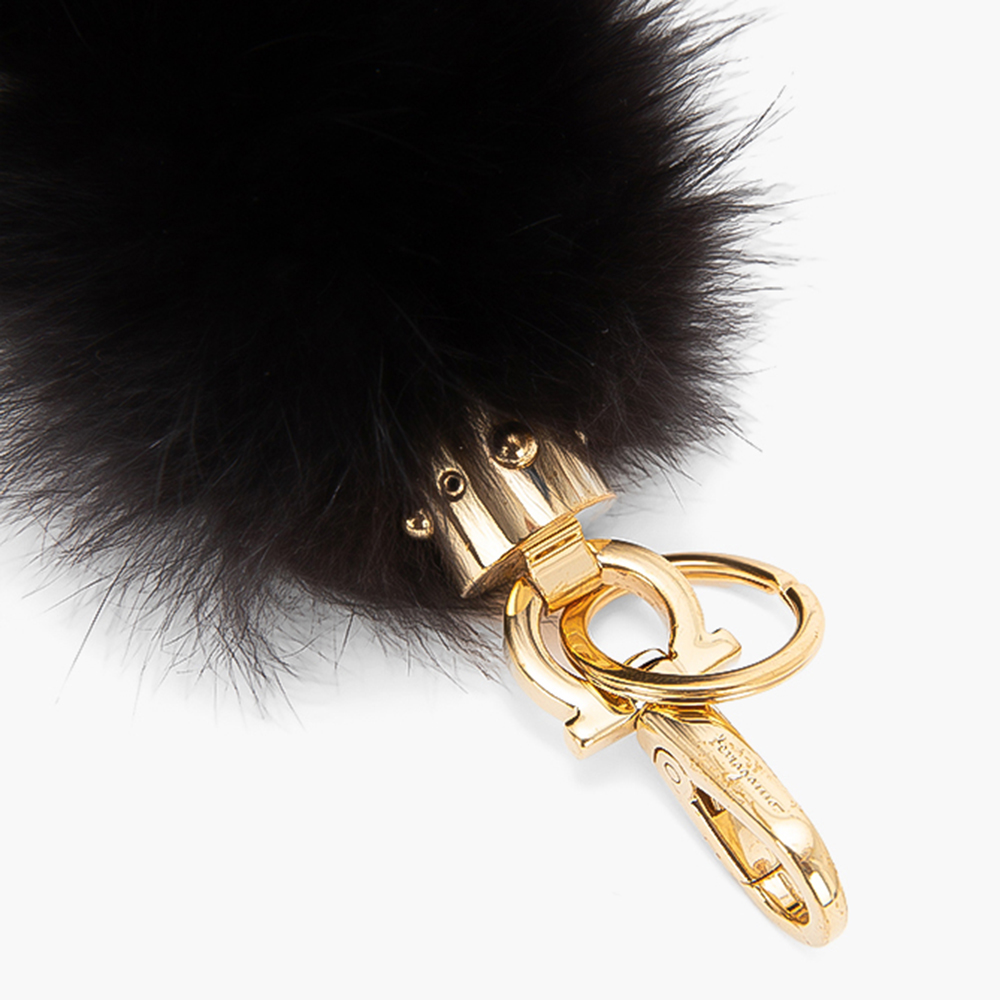 

Salvatore Ferragamo Black Fur Keychain